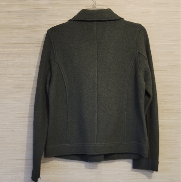 Tahari Women's Dark Green Wool Blend Jacket M - Picture 5 of 5